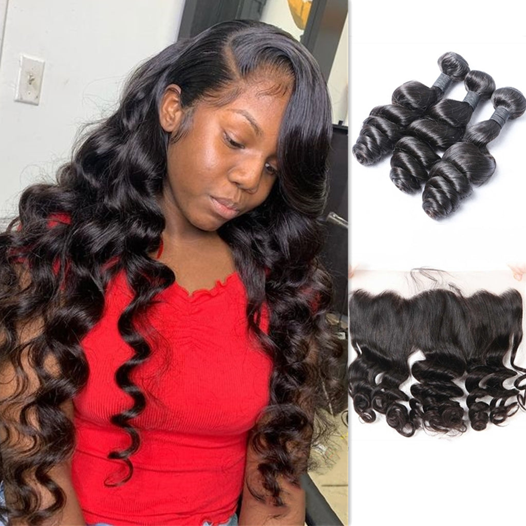 Wavy HD Looking Lace Frontal Closure Human Hair Extensions, 13*4
