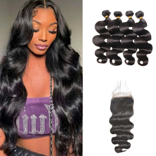 Brazilian-body-wave-virgin-hair-4-bundles-with-4x4-lace-closure-deal-cheap-human-hair-productsold-5x5-hd-lace-closure-Transparent-lace-free-shipping-on-hand-on-sale