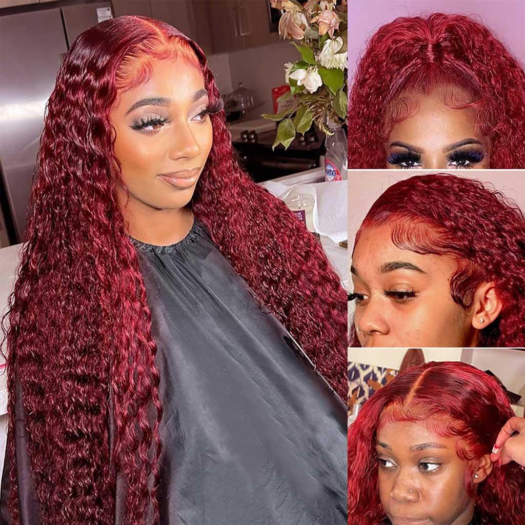 burgundy-wig-deep-wave-lace-front-wig-lace-closure-wig-curly-99J-wigs