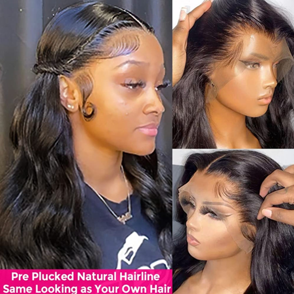 Fleeky Hair Deep Wave 13x6 Lace Front Wig Transparent Lace Wig