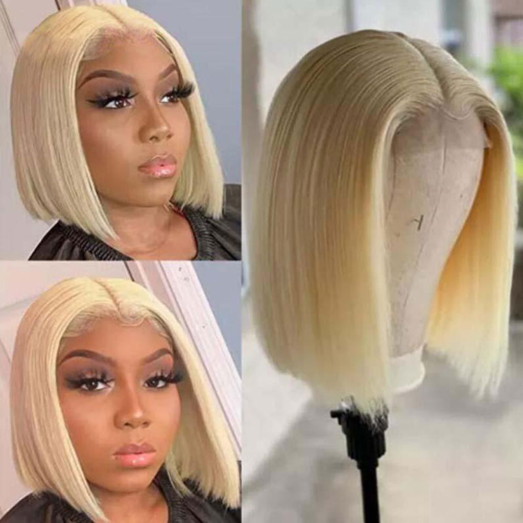 Short straight on sale blonde wig