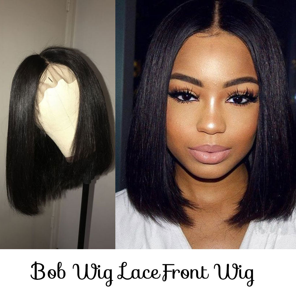 Bob wigs with middle cheap part