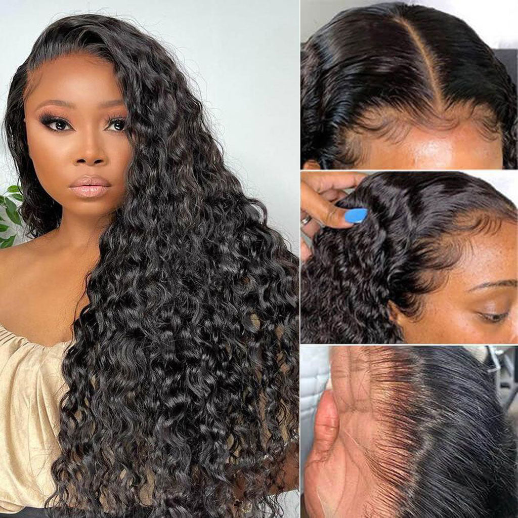 Fleeky Hair Undetectable Invisible HD Lace Wigs Deep Wave 13x4 13x6 Lace Frontal Wigs 4x4 5x5 Lace Closure Wig