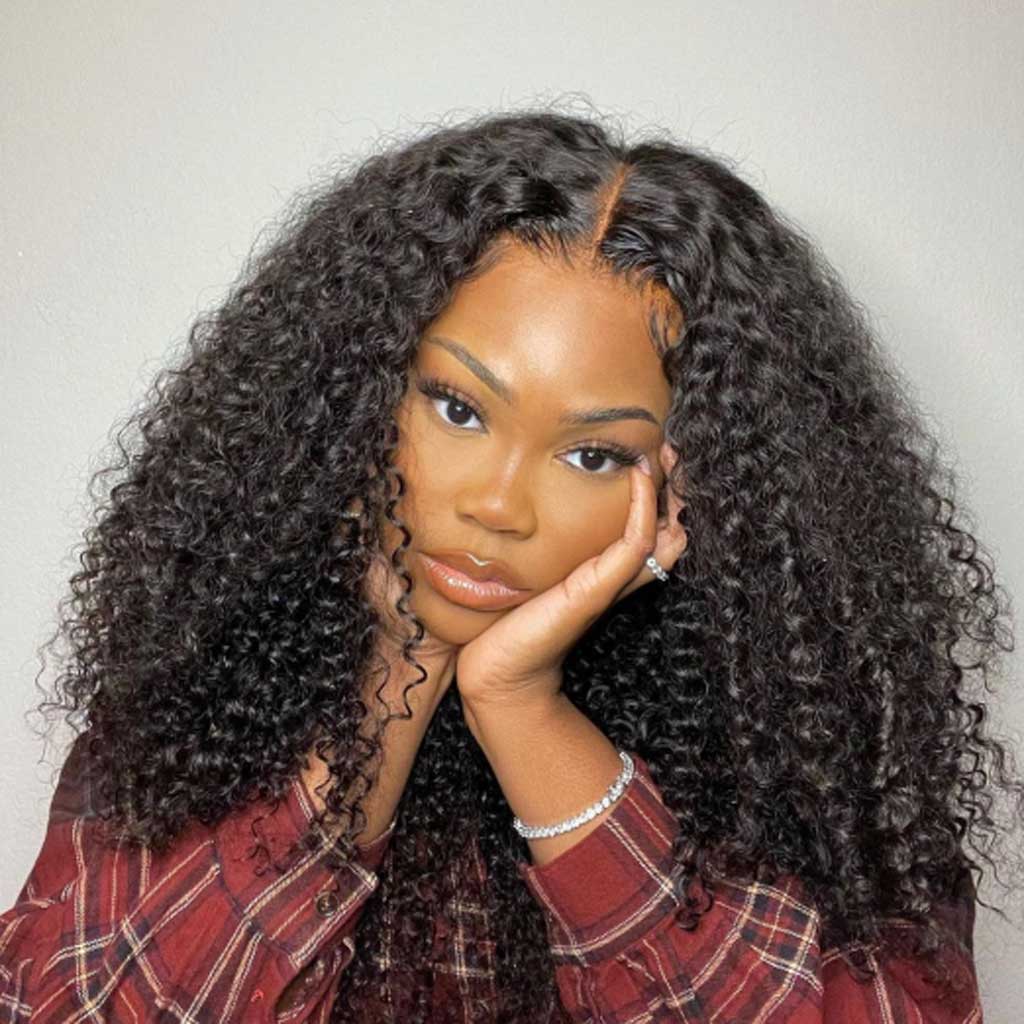 Curly wigs with outlet closure